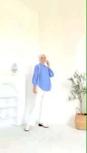 Kemeja Nelka / Kemeja Wanita Oversize Linen / Nelka Shirt Kemeja Viral