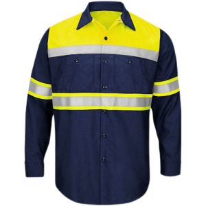 High Visibility Hi Vis Safety Work Shirts Workwear Shirt With Reflective Tapes Construction Engineering Working clothes