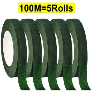 20Rolls Self-adhesive Bouquet Floral Stem Tapes Floriculture Tape Stamen Wrapping Florist DIY Flowers Packaging Crafts Decor