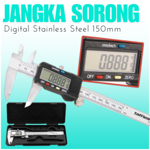 PROMO Taffware Jangka Sorong Digital Stainless Kaliper Sigmat Penggaris 15 cm - SH20