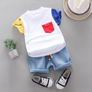 Baby Boys and girls complete sets of clothing Sportswear Simple Korean fashion leisure two-piece suit