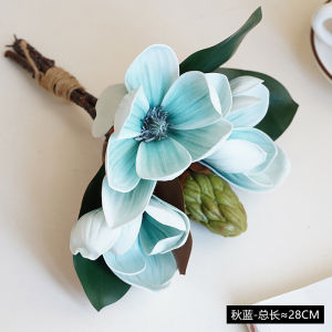 Hoa Mộc Lan nhân tạo 3 thân cây chân thực bó hoa mộc lan giả trang trí cắm hoa nhà bàn đám cưới văn phòng