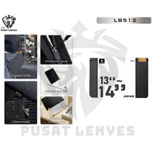 LB512 - Tas Laptop LENYES LB-512 Handle Bag Sleeve Cover Pelindung Notebook Tablet Max 14inch