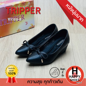 [🥇ทริปเปอร์แท้100%🚛ส่งด่วน🔢ไซส์35-40] TRIPPER รองเท้าคัชชูส้นสูง รองเท้าหนังหุ้มส้น หนังนุ่มเพื่อสุขภาพ รุ่น RY189-8 สวย นุ่มเบา สบายเท้า