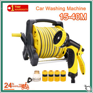 Water Hose Reel Pipe Garden 15M-40M Wall Mounting Air Pipe Extension Roller Water Pipe Stackable Garden Hose Reel Water Pipe Storage holder Irrigation Car Wash Set
