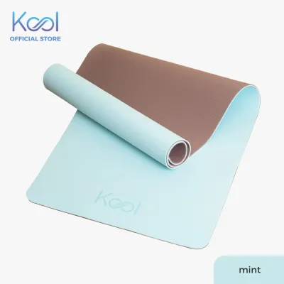 Kool Non-Slip TPE Mat For Floor Workout - Exercise/Fitness/Yoga/Pilates - Cool Mint - 6mm
