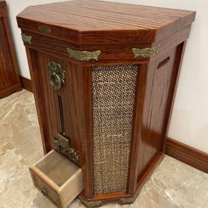 Wooden Rice Bucket Rice Tank Rice Solid Wooden Household Goods Rice Storage Old Style Rice Bucket New Style