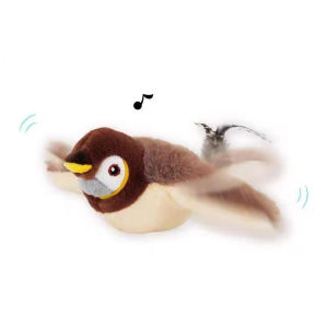 🐾 Plush Cat Toy / Fuzzy Cat Toy / Electric Simulated Sparrow Cat Toy / Wobbling Bird / Cat Teaser Plush / Realistic Shape / Safe Material / Electric Realistic Appearance / Satisfy Cat Needs