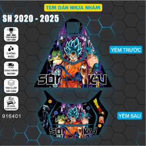 Tem Dán Nhựa Nhám SH 2020 - 2025 MS 916401 - Tem 3 Lớp Chống Nước & Chống Bay Màu