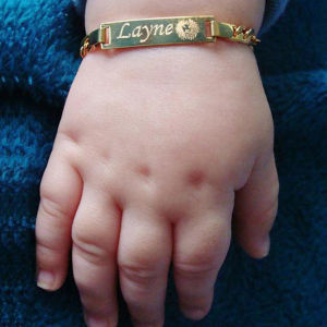 Vnox Baby Name Bracelet Stainless Steel Baby Toddler Child ID Bracelet Girl Boy Birthday Gift Personalized Name Chain Brithday Gift