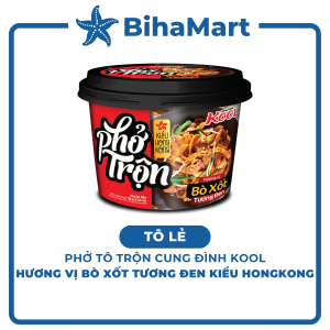 [TÔ LẺ] - AFOTECH - Phở trộn Cung Đình Kool tô bò tương đen kiểu Hồng Kông - Phở Cung Đình Kool tô trộn bò tương đen Hongkong (80g/tô) - Tô Cung Đình Kool phở ăn liền (Micoem)