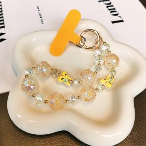 Squint Eye Rabbit Candy Bead Bracelet Womens Mobile Phone Lanyard Boutique Wrist Pendant Pendant Chain Clip Sling Girls GiftBox