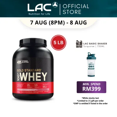 [Expiry Mar 2027] Optimum Nutrition Gold Standard Whey Protein 5 lbs - Strawberry