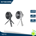 NITECORE NEF10 3-in-1 Camping Electrice Fan USB-C Rechargeable Ceiling Fans 10000mAh Power Bank LED Ring Light Adjustable Tripod. 