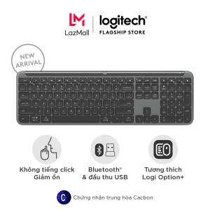 Bàn phím không dây Logitech K950 Signature Slim - Kết nối đa thiết bị Gõ yên tĩnh Bluetooth