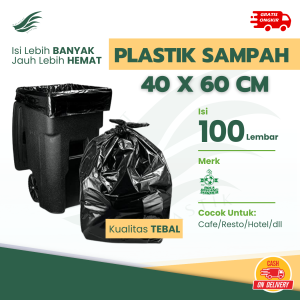 100 PCS/LEMBAR Kantong Plastik Sampah 40x60 / Plastik Packing / Trash Bag