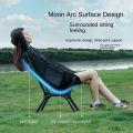 BLACKDOG Height Adjustable Folding Moon Chair Upgraded Portable 900D Oxford Cloth Outdoor Camping Foldable 120KG Max Load Lightweight Black Dog. 