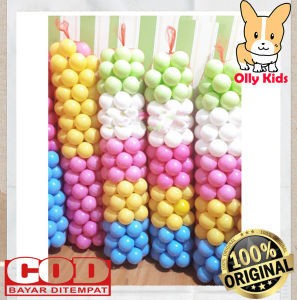 OLLYKIDS BOLA PLASTIK ANAK MANDI BOLA WARNA PASTEL 25pcs 50pcs 100pcs bola mandi