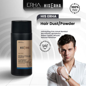 HIS ERHA Powder Rambut Hair Dust - Style Rambut Pria + Vitamin E 12g
