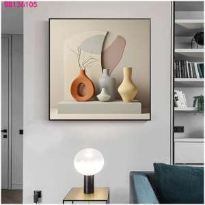 Himalaya Painting 40cmx40cm Abstract Vase Design Frameless Waterproof Sintraboard Decorative Wall