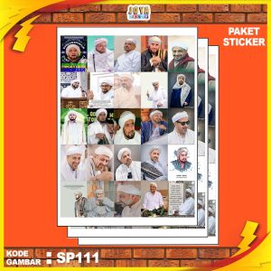 GAMBAR STICKER HABIB SYECH ABDUL QODIR / STIKER HABIB SYECH ABDUL QODIR / PAKET STIKER HABIB SYECH ABDUL QODIR PER 25 PCS / KODESP111
