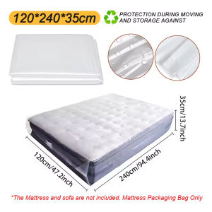 Large Mattress Plastic Bag Cover for Moving or Storage Heavy Duty Thick Protector Reusable Bag Protection Sarung Plastik Tilam 床垫塑料袋