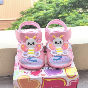 C273 COD Baby Girl Sandals Size 16-21 Cute Soft Sole Toddler Shoes With Fun Cartoon Designs