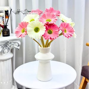 [TẶNG BÌNH] 10 cành TẶNG Bình - Hoa Đồng Tiền Cánh Xốp Đẹp dài 40cm. Trang Trí Phòng Khách. Hoa Lụa LyLy Decor