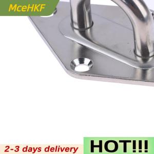 MceHKF 1pc M5 M6 M8 M10 304Stainless Steel Ceiling Wall Mount Hook Heavy Duty Anchor Eye Plate For Boat Yoga Swing Hammocks