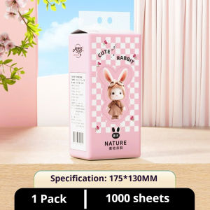 1000 Sheets/Pack 5ply Hanging Tissue Paper - Kitchen & Bathroom Napkins Facial Tissues for Home