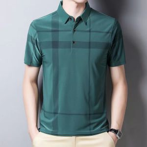 [8 Styles] Polo Shirt Mens Cotton Lapel T-shirt Formal Office Casual Business Short-sleeved T-shirt