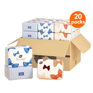 【20 Pack】Botare Facial Tissue Thickened 4Ply Tissue Paper Kitchen Tissue Toilet Tissue For Deluxe Soft Super Absorbency Household Tissue 280 Sheets