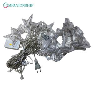 LED Curtain Light String IP54 Waterproof Holiday Decorative Lights 8 Modes Christmas Window Light for Home Decor