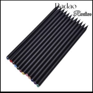 Badao 2X Black Rod HB Pencil With Colorful School Painting Writing Pencil