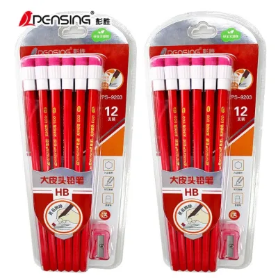 ส่งจากไทย ดินสอไม้ KT ดินสอไม้ลายการ์ตูน มียางลบหัวดินสอ เครื่องเขียน