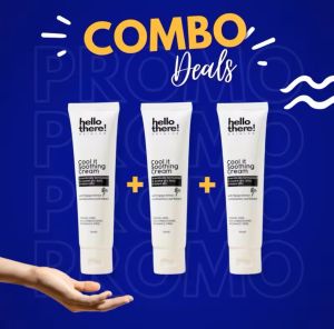 original% [TRIPLE] 3pcs HELLOTHERE Soothing Cream 50ml (Eczema/Psioriasis/Kulit Gatal/Kering/Sensitif) 官网正品湿疹牛皮癣止痒断根🔥（组合3支）HELLOTHERE 50ML皮肤癣霜 止痒断根🔥 湿疹 牛皮癣  荨麻疹 银屑病 汗疱疹，足癣，头癣 富贵手 真菌 骚痒 止痒 消炎 抑菌 祛红 消肿 舒缓修复 安全有效 无类固醇 3秒止痒 7天断根 解决皮肤瘙痒修复皮肤屏障 皮肤病救星 50ML