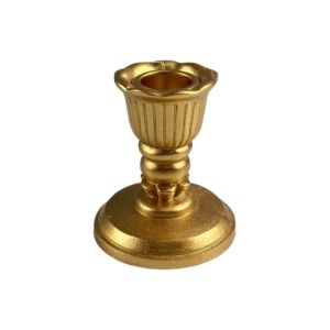 COUPLECOL European Style Pillar Candlestick Vintage Non-slip Table Candle Holder Decorative Bronze Adornment Candle Stand Wedding