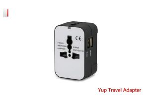 International Travel Power Adapter with Dual USB Ports Worldwide Charger for EU UK US AU Outlets All-in-One Wall Plug Converte