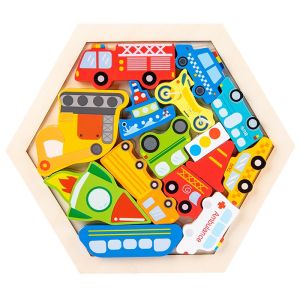 MAINAN EDUKASI ANAK PUZZLE JIGSAW 3D HEXAGON ANEKA MOTIF PREMIUM MURAH