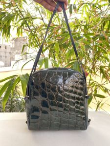 Túi 2hand phom đeo vai da cá.sấu bóng kính LANCELL aut của Pháp -T304