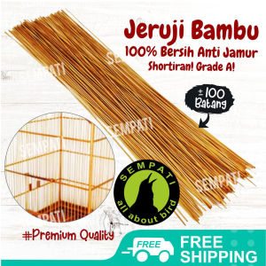 SEMPATI Batang Ruji Bambu Warna Coklat Jeruji Sangkar Burung RJBCRM