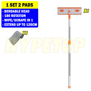 HYETOP 120CM Microfiber window cleaner Pembersih tingkap Long handle glass wiper window Window wiper Lap cermin tingkaph