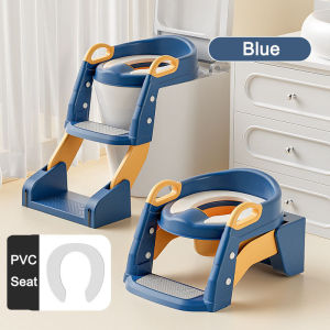Kids Potty Ladder Adjustable FoldablePotty Training Seat with Ladder for Baby Toddlers Safe Kid Toilet