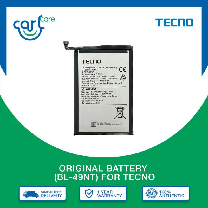 Tecno BL-49NT Battery (Pop 7, Pop 7 Pro, Spark Go) | Lazada PH