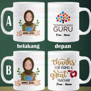 Hadiah Mug Custom Tema Guru Termurah