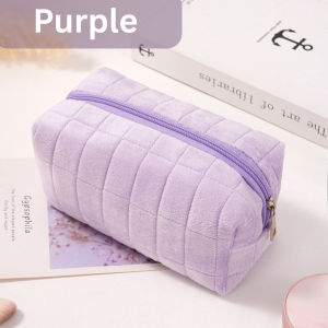 SAVE Puffy Cosmetic Bag Fluffy Makeup Pouch Pencil Case Travel Makeup Bag Organizer Storage Bag Toiletry Bag Beg Solekan T15