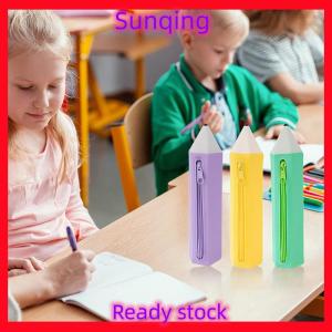 SQ Stationery [Flash Sale] Silicone bút túi trường hợp hộp thả stuffers dễ thương sáng tạo kẹo màu công suất lớn dây kéo tổ chức Lưu trữ túi hộp đẹp Quà Tặng