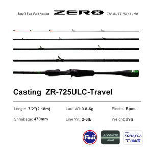 PURELURE ZERO Travel Rod BFS Fishing Casting UL Stream Bass Spinning Trout Rod  Rock Fishing Small Bait Light High Carbon Long Throwing Rod
