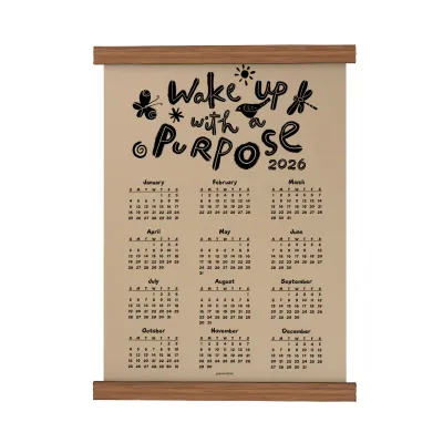 2026 Papemelroti Scroll Calendar | Home Wall Decor | Gift | Personalized | Customize with Name