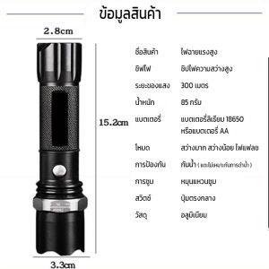 【NEOBEE】ไฟฉาย ไฟฉายแรงสูง ซูมได้ led light Ultrafire รุ่น NB-S12 ไฟ 3 Mode ชาร์จได้ Box set พรีเมี่ยม